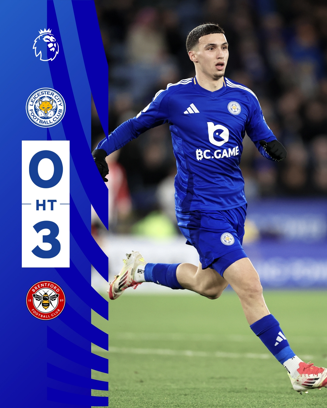 半場0-3！萊斯特若不進球輸球，將主場6連敗0進球創(chuàng)歷史最糟戰(zhàn)績