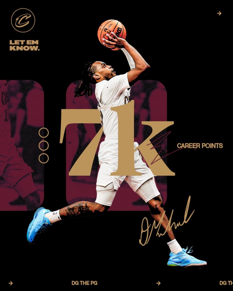 未來可期！加蘭騎士生涯得分達(dá)到7000分 隊(duì)史第11位！