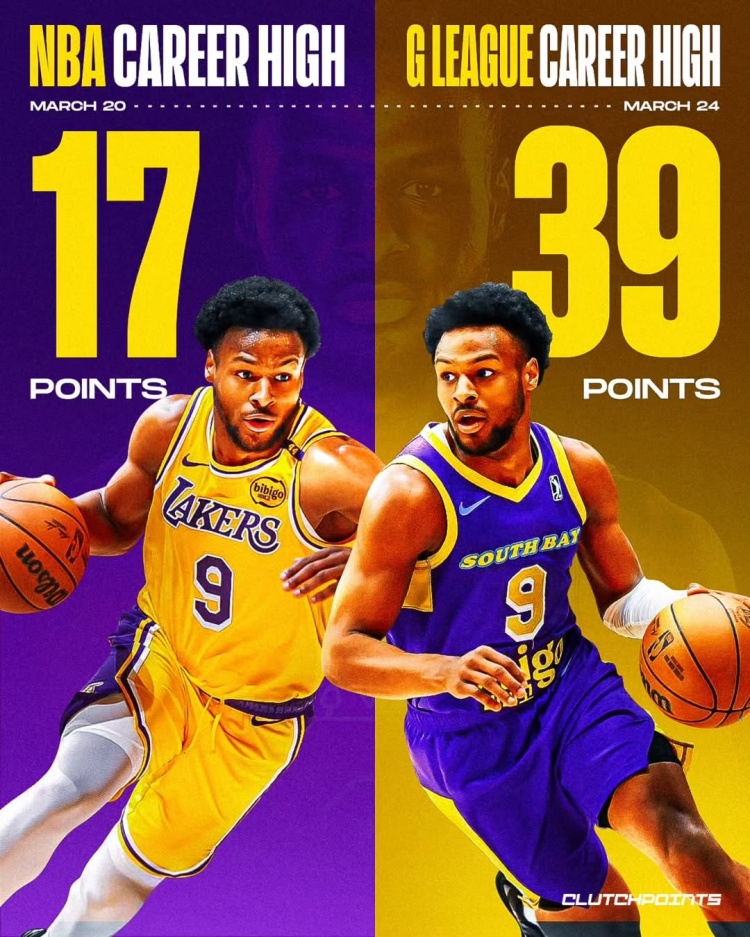 在進(jìn)步！布朗尼一周內(nèi)先后創(chuàng)下個(gè)人NBA和G聯(lián)盟單場(chǎng)得分新紀(jì)錄
